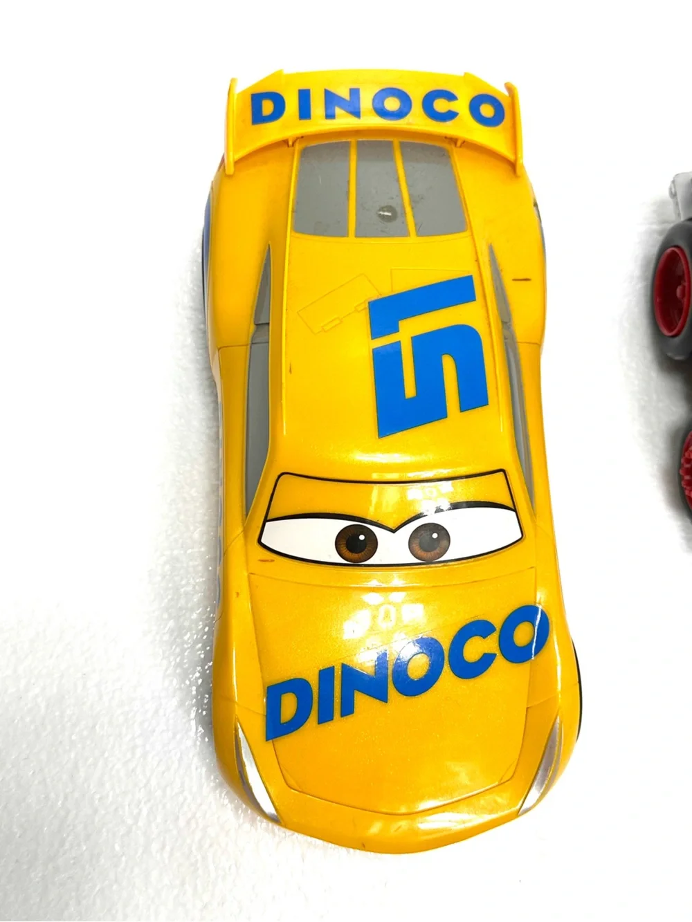 Disney Pixar Cars Dinoco Cruz Ramirez & Red Fire Engine Oversized Plastic Cars